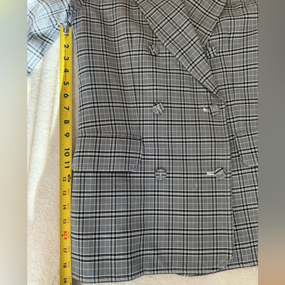 zimmermann double breasted oversized plaid blazer gray - Picture 8 of 9